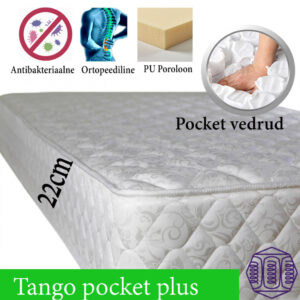 Pocket Vedrumadrats Tango Pluss 80*200 kuni 180*200 Pocket Vedrumadrats Tango Pluss 80*200 kuni 180*200