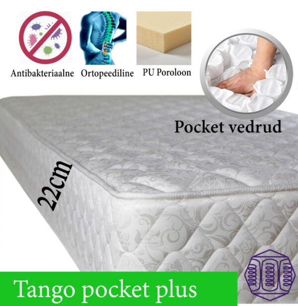 Pocket Vedrumadrats Tango Pluss 80*200 kuni 180*200 Pocket Vedrumadrats Tango Pluss 80*200 kuni 180*200