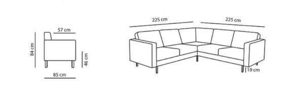 Nurgadiivan LINEA 225cm*225cm Nurgadiivan LINEA 225cm*225cm