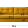 Diivan SKY 3 220cm Diivan SKY 3 220cm
