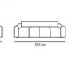 Diivanvoodi pesukastiga London 250cm