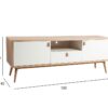 TV-laud HELENA 150*40*55, naturaalne/valge TV-laud HELENA 150*40*55, naturaalne/valge