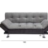 Diivanvoodi ROXY 189cm  hall/tumehall