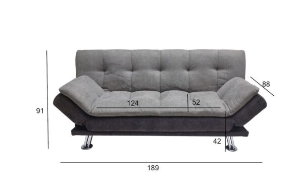 Diivanvoodi ROXY 189cm  hall/tumehall