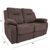 Diivan Dixon 2-kohaline recliner,pruun