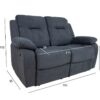 Diivan DIXON 2-kohaline recliner, tumehall