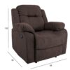 Tugitool DIXON recliner, pruun kangas