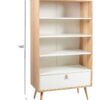 Riiul HELENA 80*40*140cm naturaalne/valge Riiul HELENA 80*40*140cm naturaalne/valge