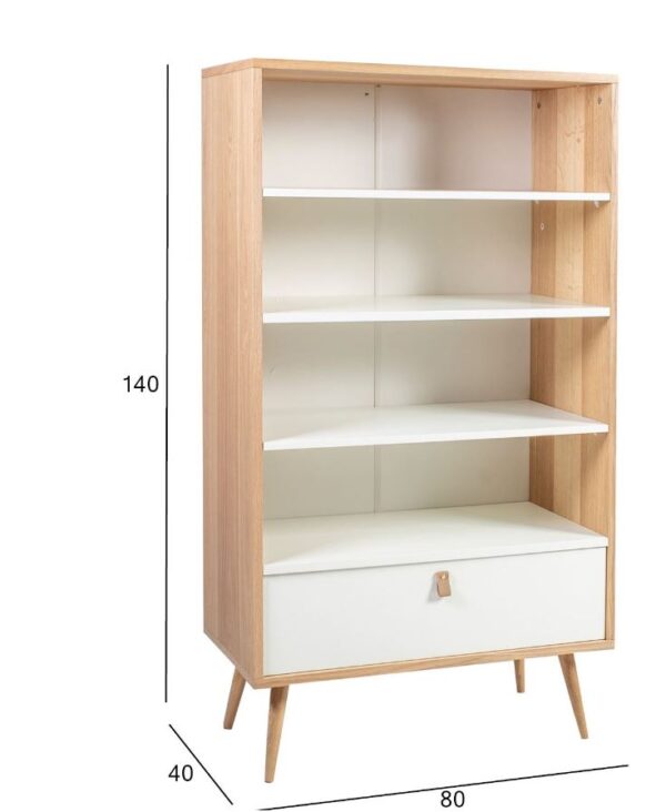 Riiul HELENA 80*40*140cm naturaalne/valge Riiul HELENA 80*40*140cm naturaalne/valge