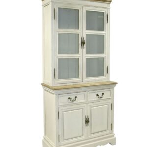 Vitriinkapp SAMIRA 85,5*39,5/31*189,5cm SAAR antiikvalge