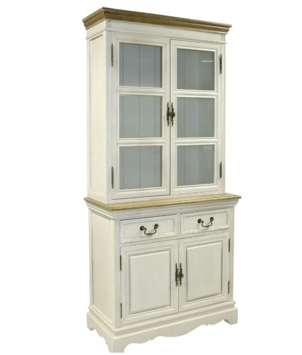 Vitriinkapp SAMIRA 85,5*39,5/31*189,5cm SAAR antiikvalge