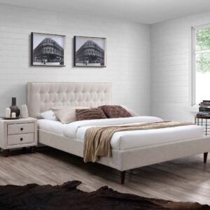 Voodi EMILIA 120*200 cm, madratsiga HARMONY TOP, beez