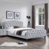 Voodi SANDRA 160*200cm, madratsiga HARMONY TOP, helehall
