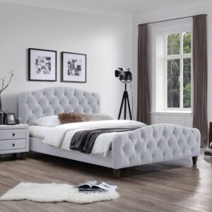 Voodi SANDRA 160*200cm, madratsiga HARMONY TOP, helehall