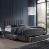 Voodi GRACE 160*200cm, tumehall