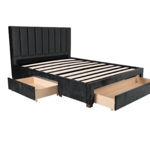 Voodi GRACE 160*200cm, tumehall