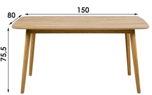 Söögilaud Nagano 80*150cm tammespoon Söögilaud Nagano 80*150cm tammespoon
