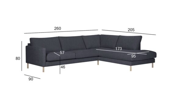 Nurgadiivan LISANNA PN sinine 260*205cm