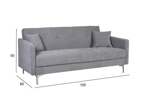 Diivanvoodi LOGAN helehall 199cm