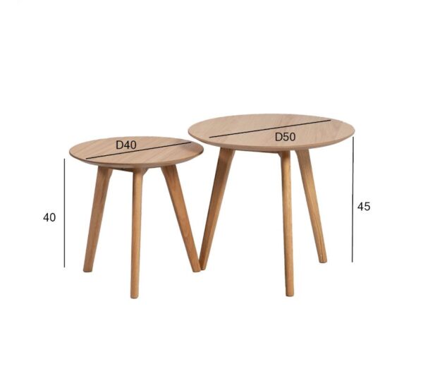 Abilaud HELENA 2tk komplektis D50*H45cm, D40*H40cm, tamm Abilaud HELENA 2tk komplektis D50*H45cm, D40*H40cm, tamm