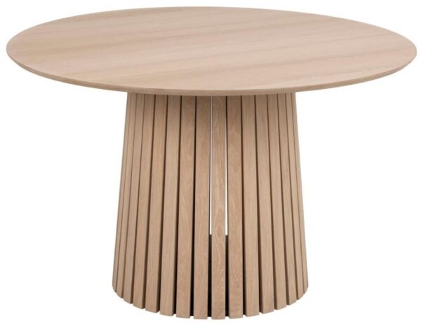 Söögilaud CHRISTO D120cm valge pigmenteeritud tammespoon