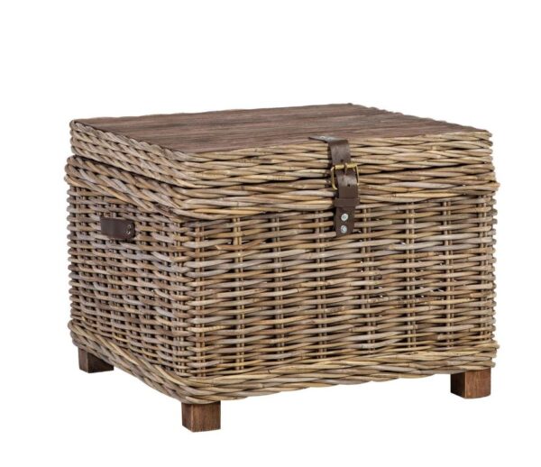Kirst - abilaud EGROS 60*60*H45cm, naturaalne rotang
