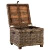 Kirst - abilaud EGROS 60*60*H45cm, naturaalne rotang