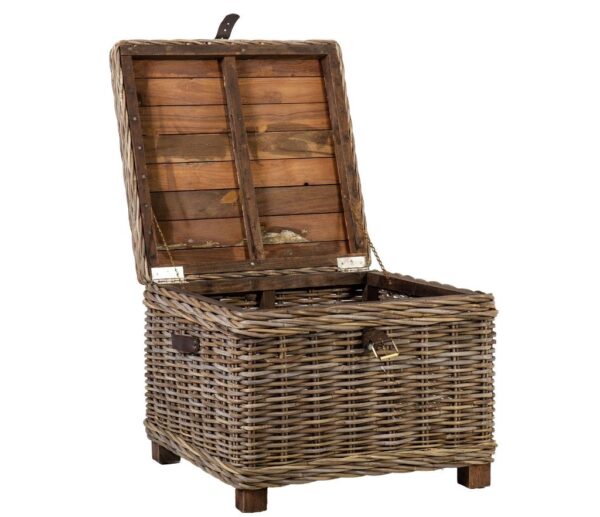 Kirst - abilaud EGROS 60*60*H45cm, naturaalne rotang