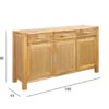 Kummut CHICAGO NEW 140*44*H86cm tamm
