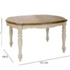 Söögilaud LILY 137/182*106*H76cm tamm