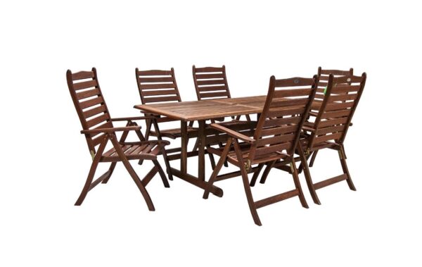 Aiamööblikomplekt VENICE laud+6 tooli Meranti