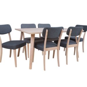 Söögilauakomplekt ADORA laud, 6 tooli