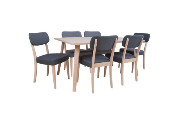 Söögilauakomplekt ADORA laud, 6 tooli