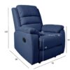 Tugitool MANUEL manuaalne recliner, tumesinine