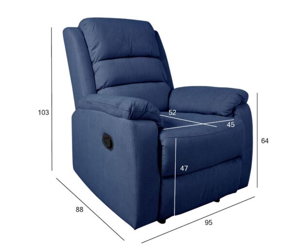 Tugitool MANUEL manuaalne recliner, tumesinine